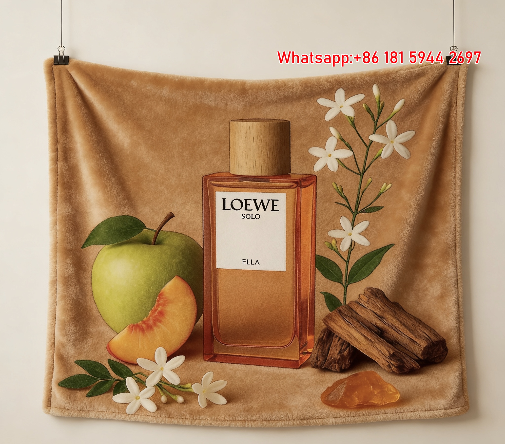 LOEWE Agua Citrus Flannel Fleece Throw Blanket L317
